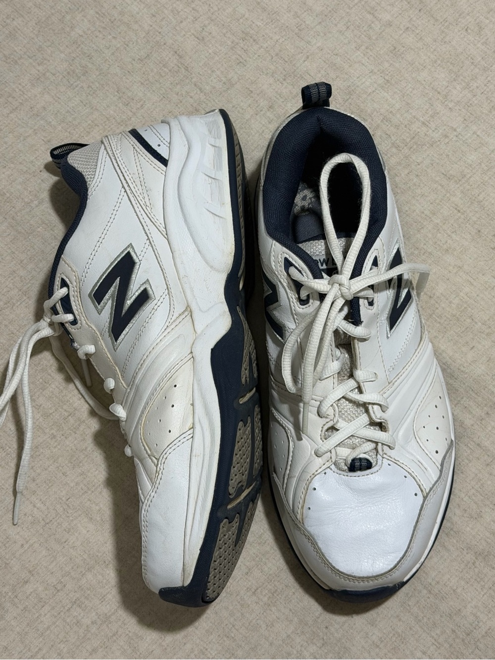 2013 NEW BALANCE 623v2 Men’s White Navy Trainers Shoes Size 8.5 4E Extra Wide